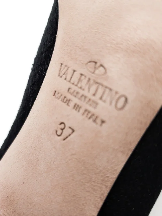 Valentino Garavani Black Suede Ankle Strap Pumps EU 37 - Picture 8 of 9